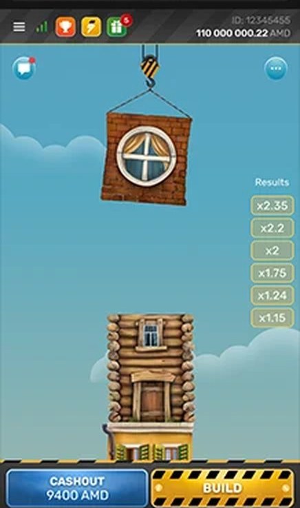 Tower Rush running in a mobile browser with the BUILD button and risk lane controls on screen